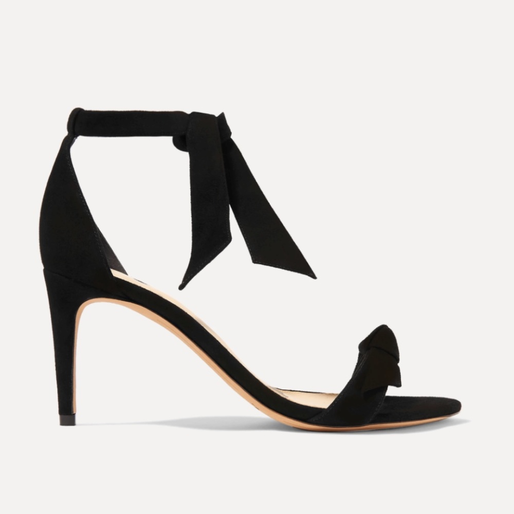 Alexandre Birman Clarita Suede Tie Bow Heels